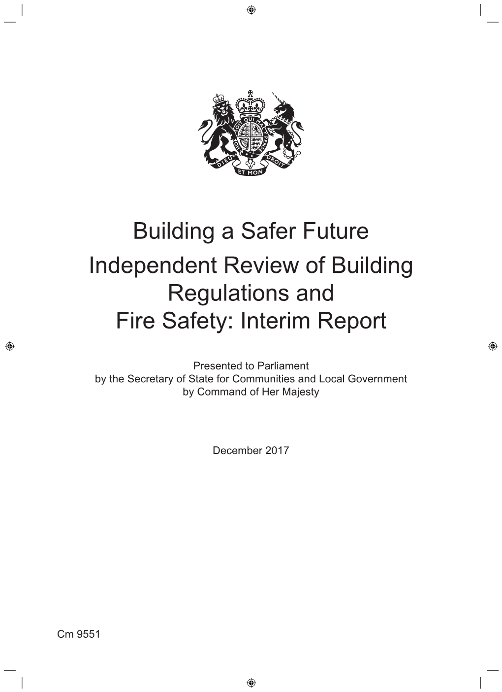 Independent Review of Building Regulations and Fire Safety: Interim Report