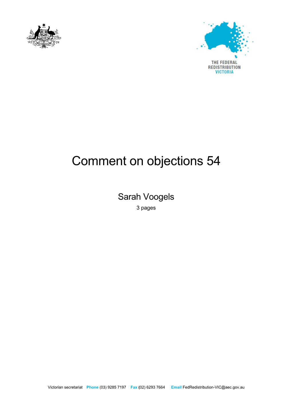 Comment on Objections 54