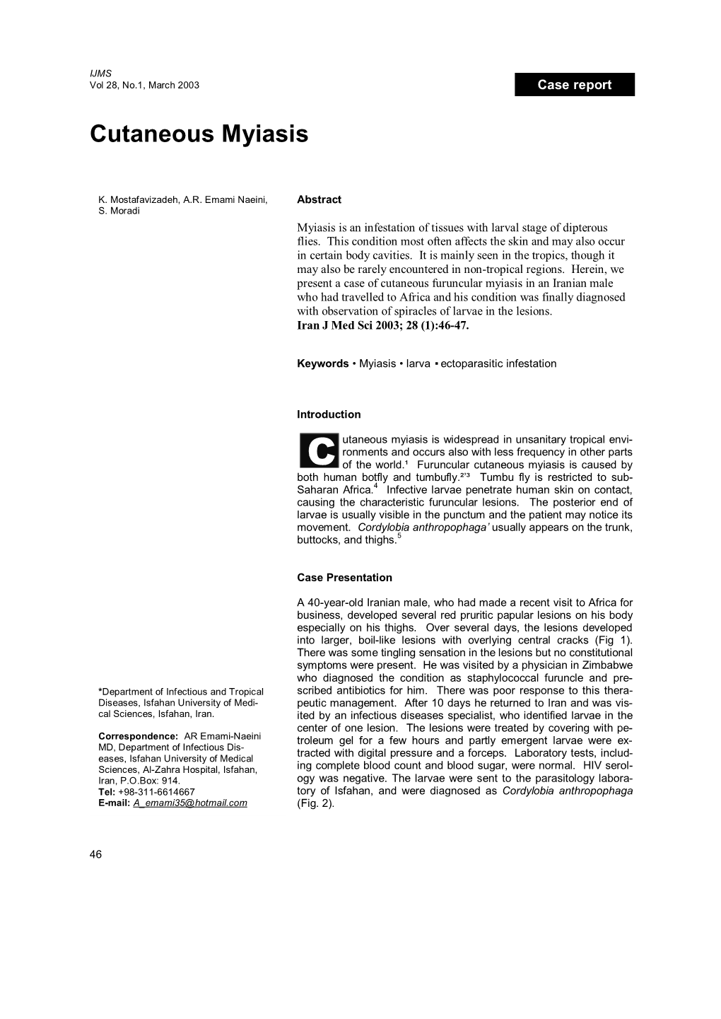 Cutaneous Myiasis