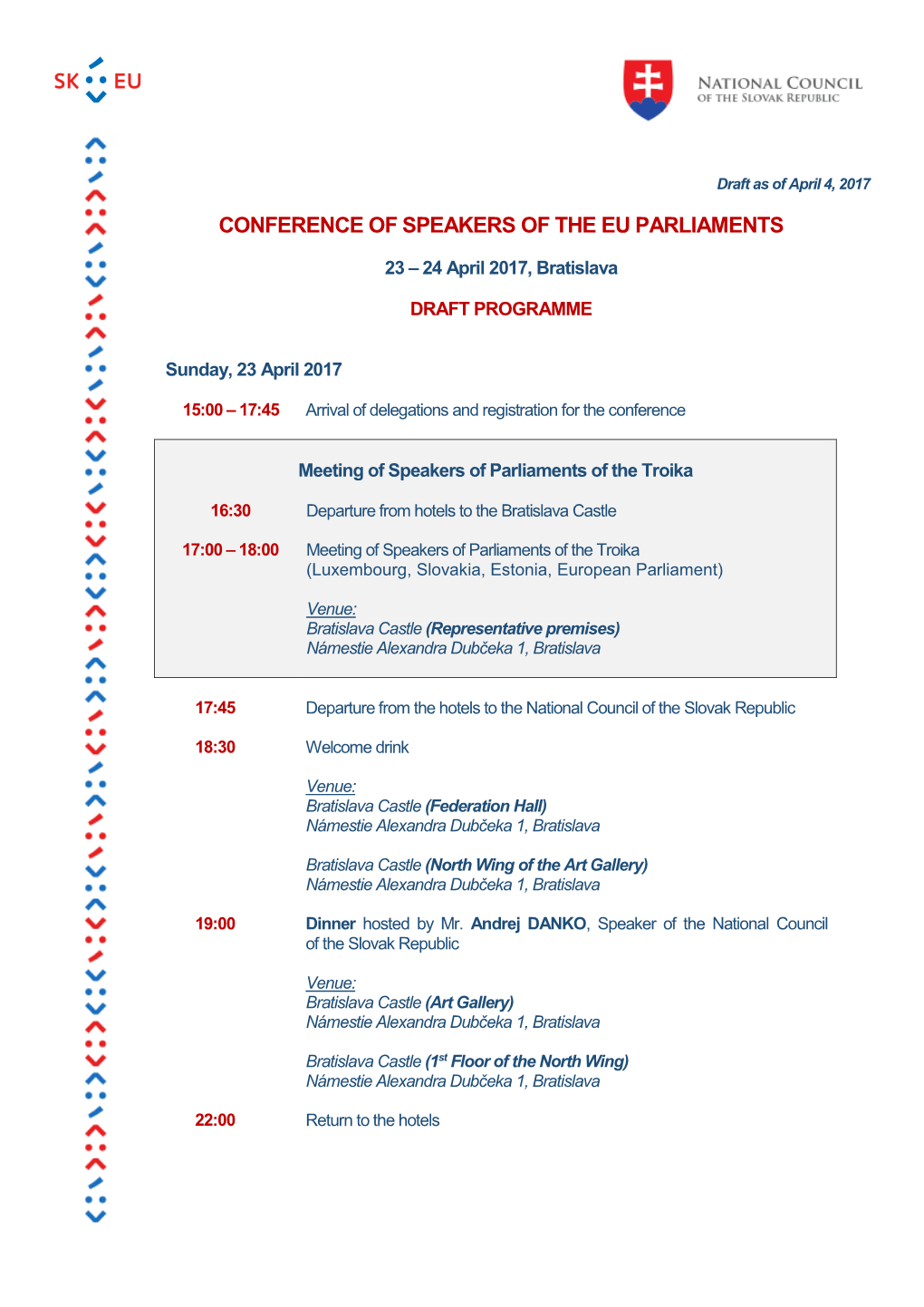 Conference of Speakers of the Eu Parliaments