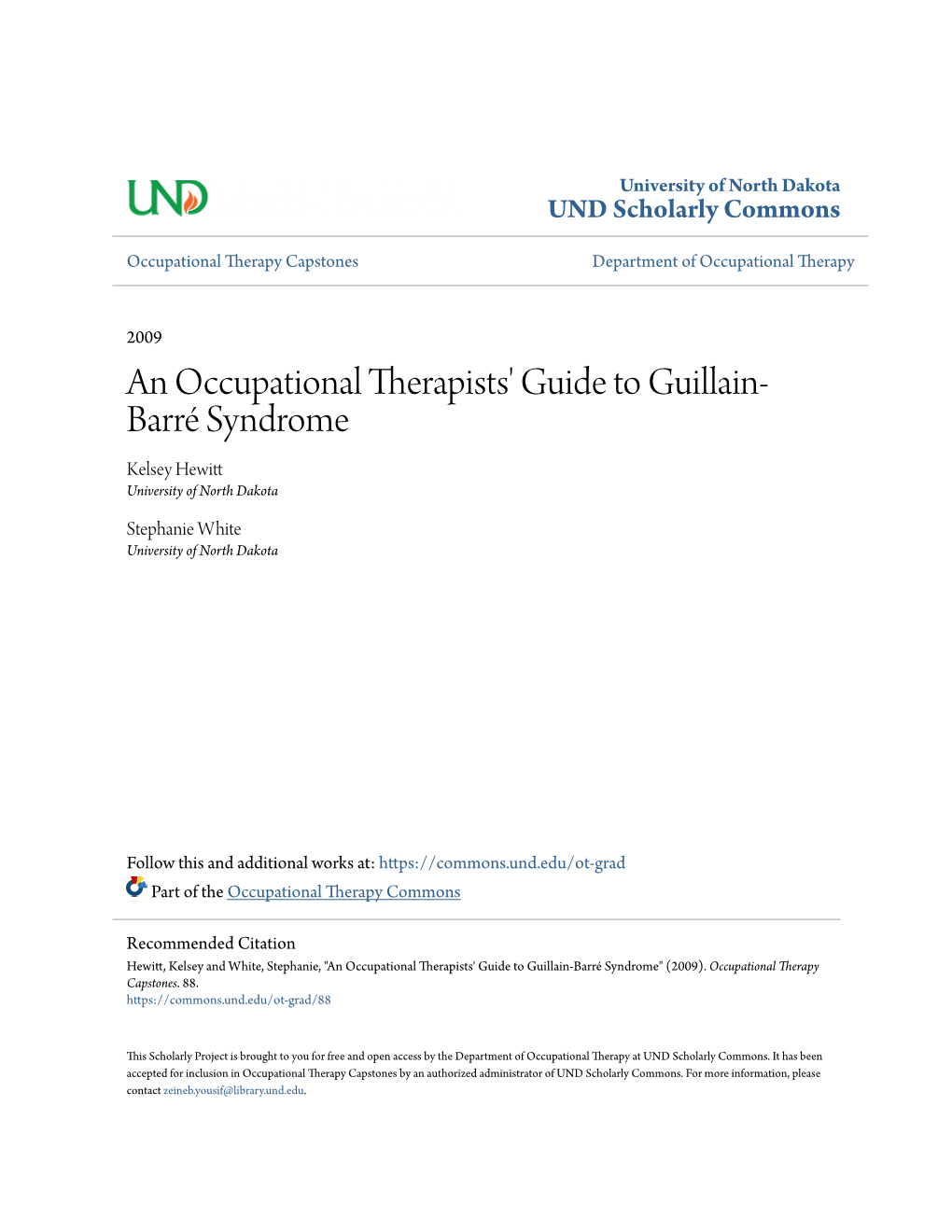 An Occupational Therapists' Guide to Guillain-Barré Syndrome