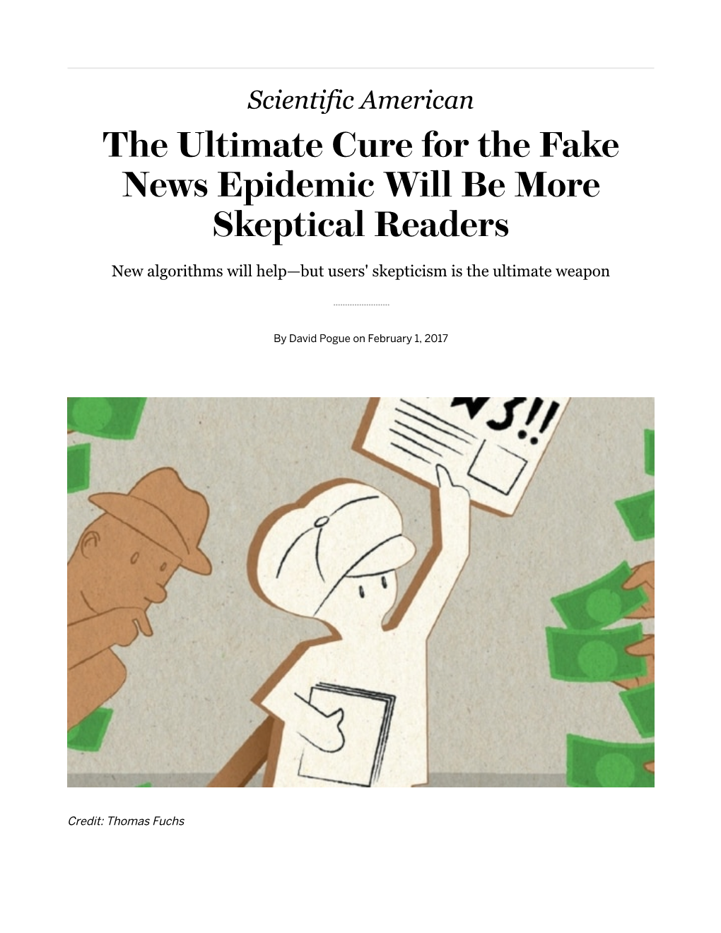 The Ultimate Cure for the Fake News Epidemic Will Be More Skeptical Readers