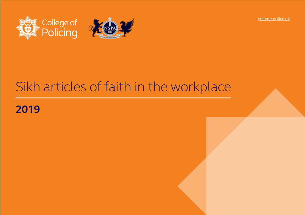 Sikh Articles of Faith in the Workplace 2019 OFFICIAL