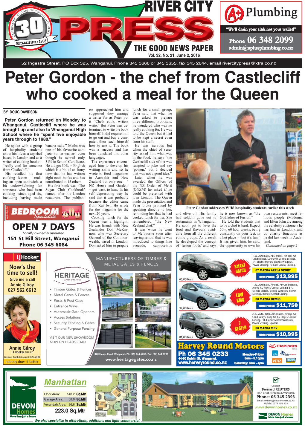 Peter Gordon - the Chef from Castlecliff Who Cooked a Meal for the Queen