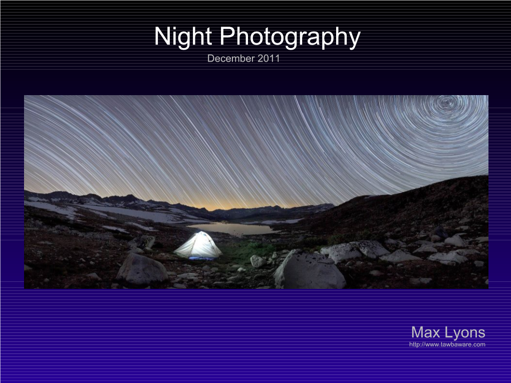 Night Photography December 2011