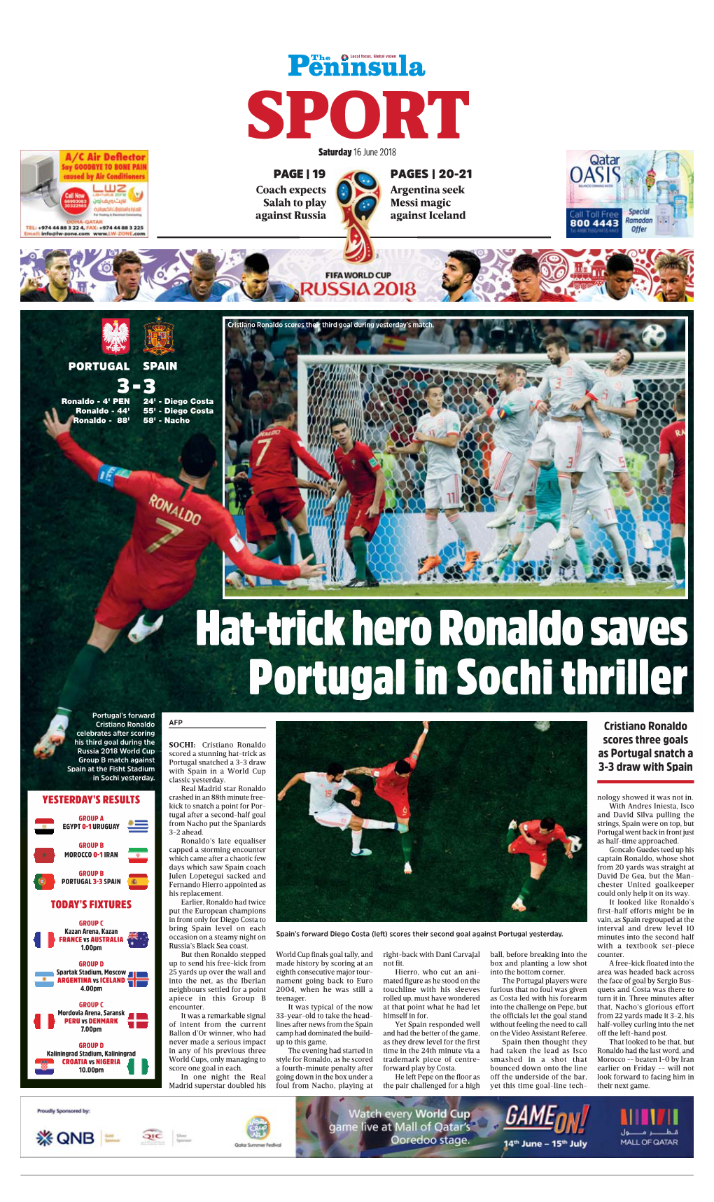 Hat-Trick Hero Ronaldo Saves Portugal in Sochi Thriller