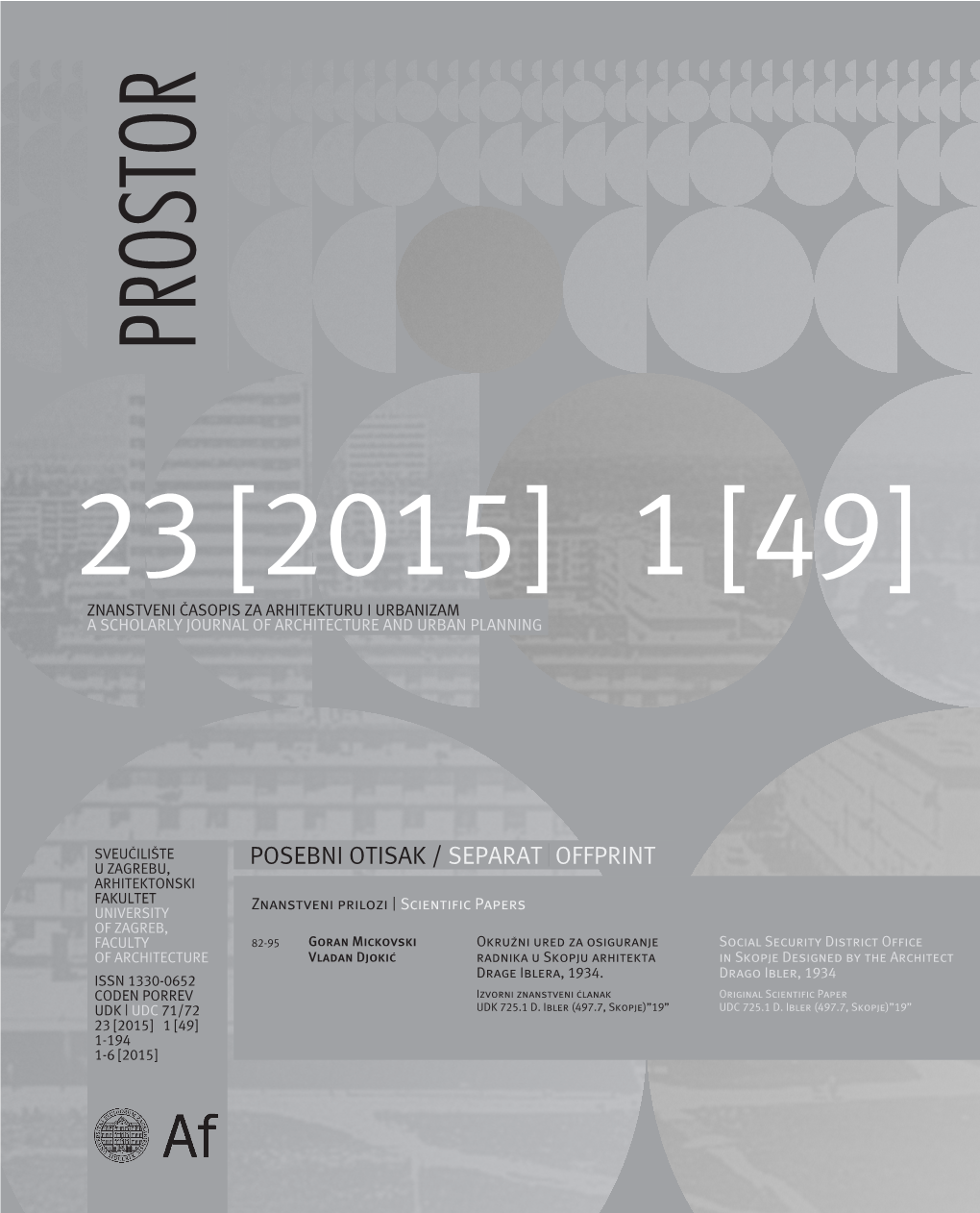 PROSTOR POSEBNI OTISAK/SEPARAT 82-95 Znanstveni Prilozi Vladan Djokiæ Goran Mickovski