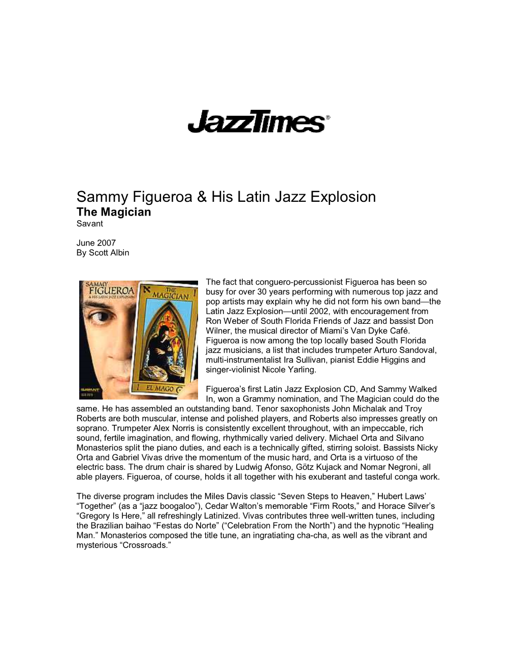 Sammy Figueroa & His Latin Jazz Explosion