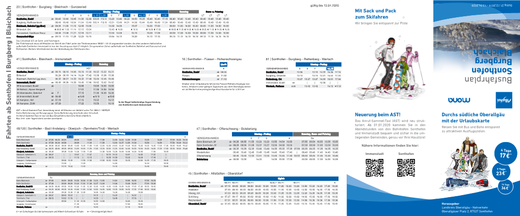 Busfahrplan Sonthofen Burgberg Blaichach