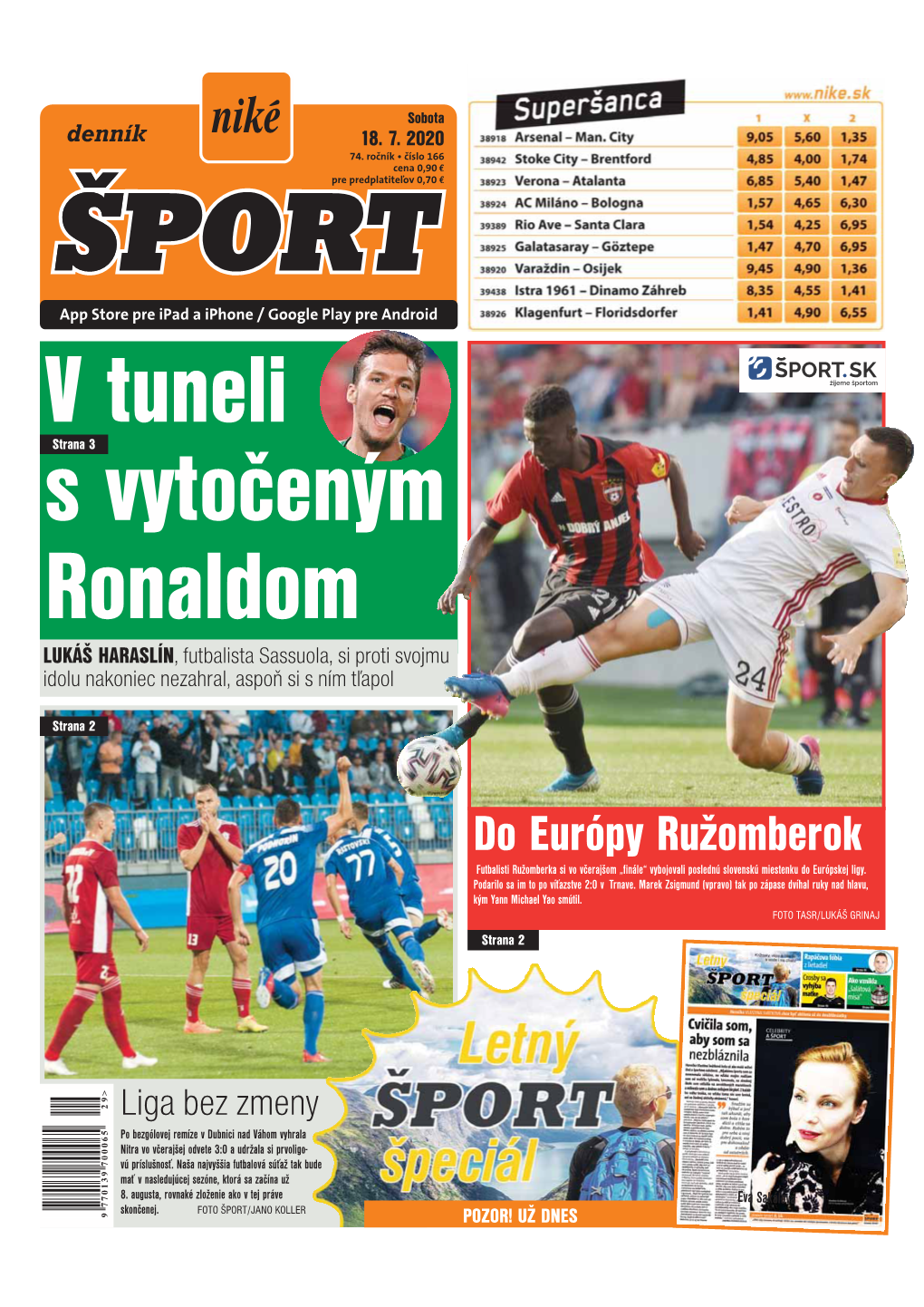 Do Európy Ružomberok Futbalisti Ružomberka Si Vo Včerajšom „Finále“ Vybojovali Poslednú Slovenskú Miestenku Do Európskej Ligy