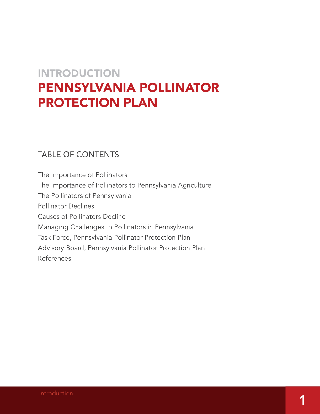 Pennsylvania Pollinator Protection Plan