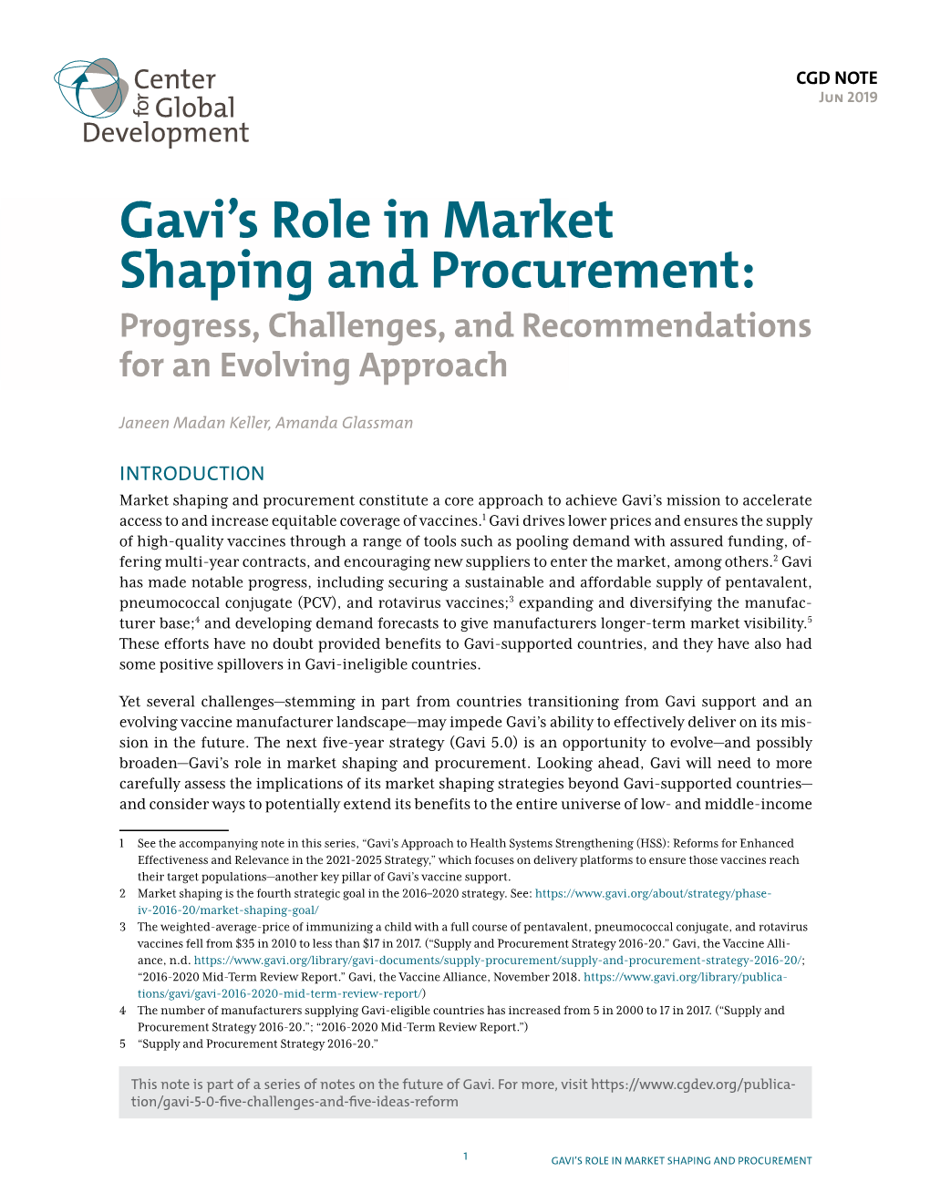 Gavi's Role in Market Shaping and Procurement