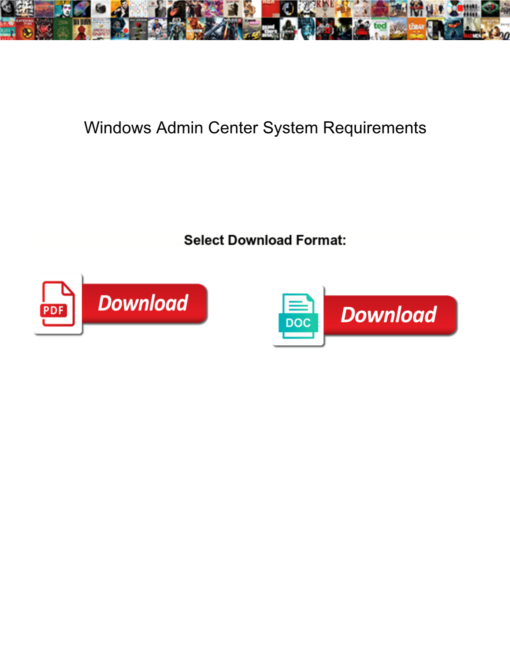 Windows Admin Center System Requirements