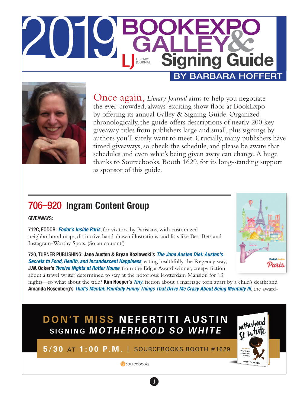 BOOKEXPO GALLEY& 2019 Signing Guide by BARBARA HOFFERT
