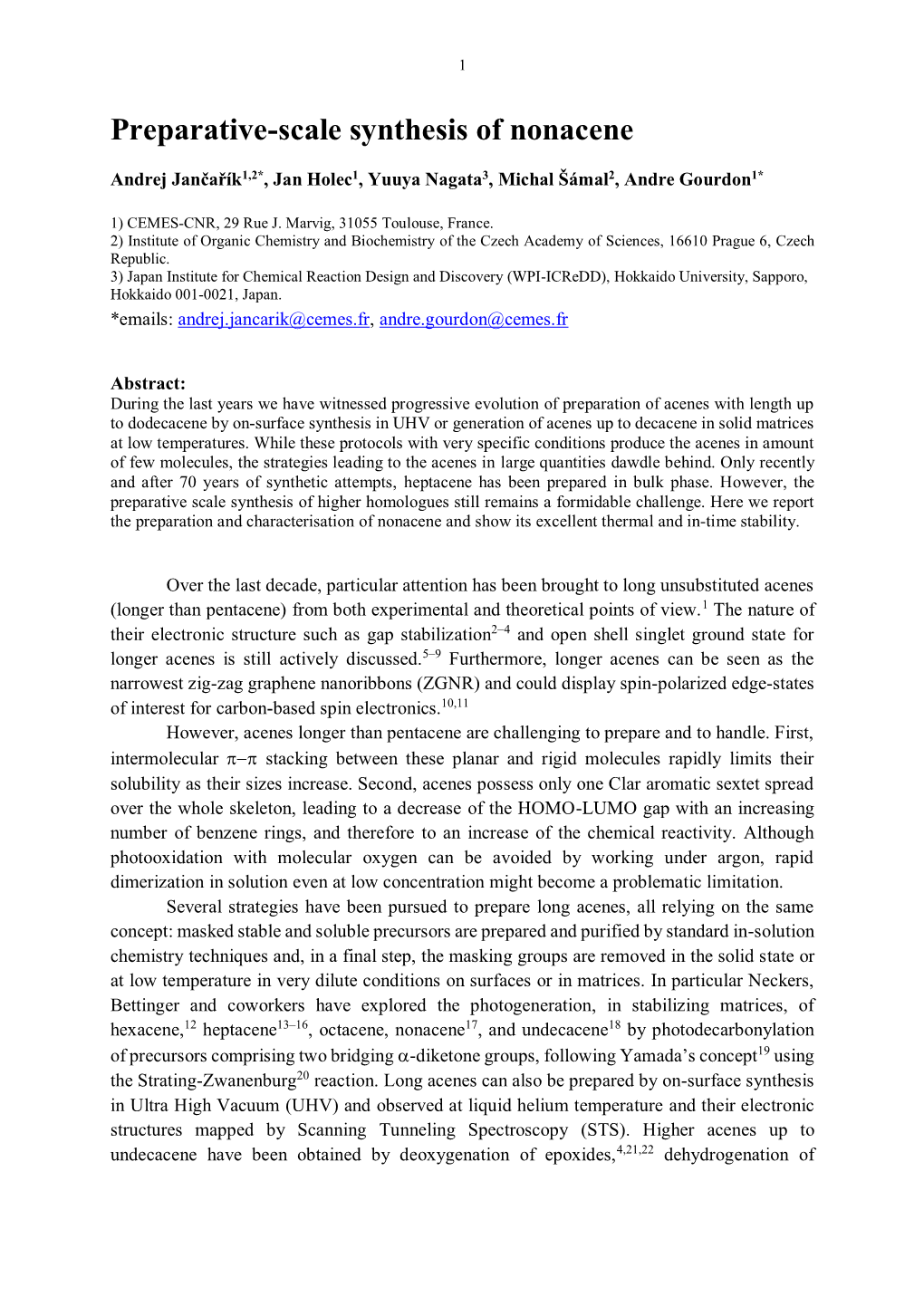 Preparative-Scale Synthesis of Nonacene