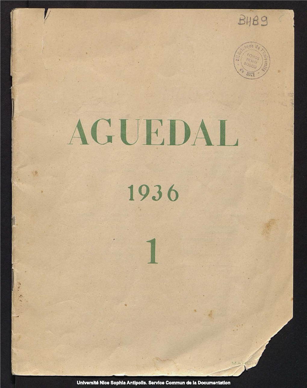 Aguedal, 1936, 1