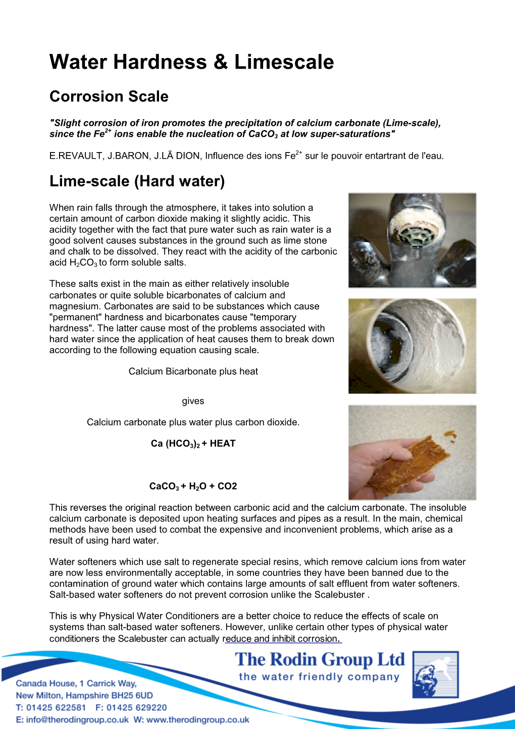 Water Hardness & Limescale