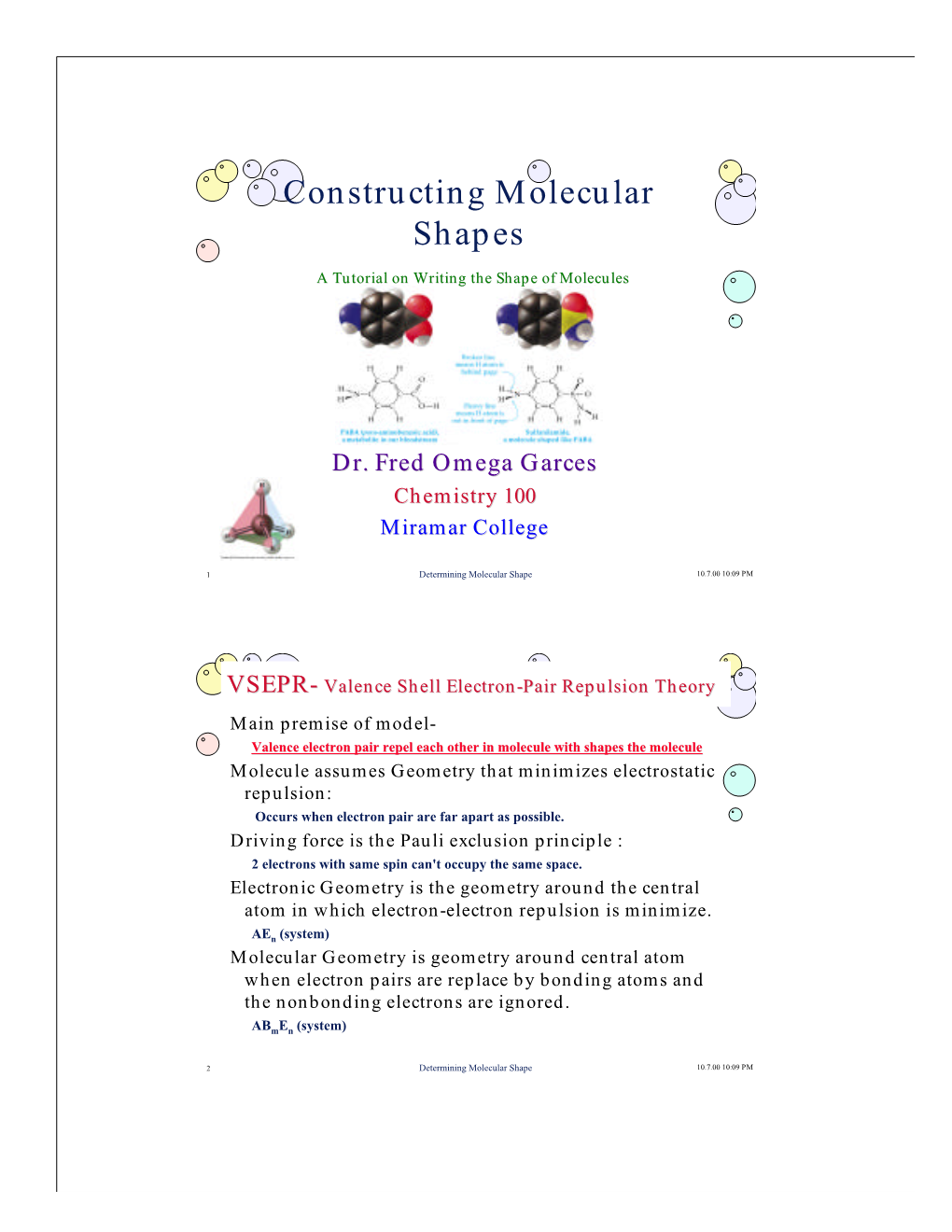 VSEPR Molecular Geometry Tutorial