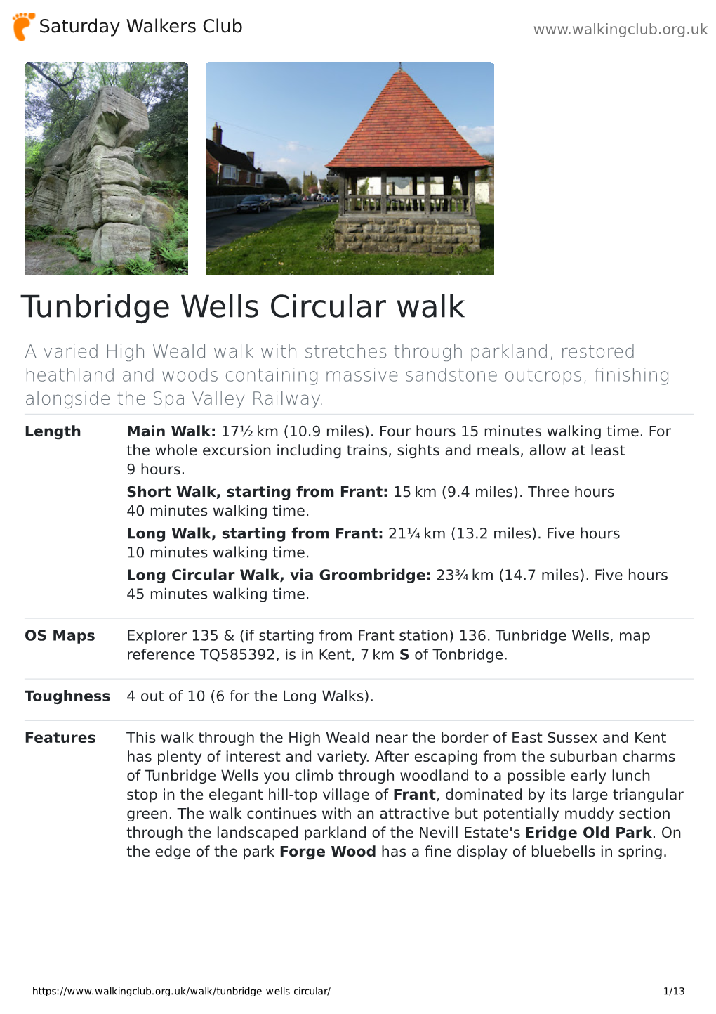 Tunbridge Wells Circular Walk