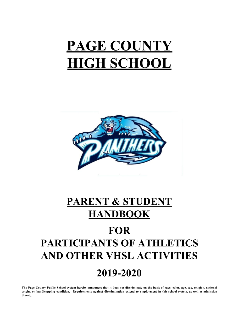 Page County High School Athletics and Other Vhsl Activities!