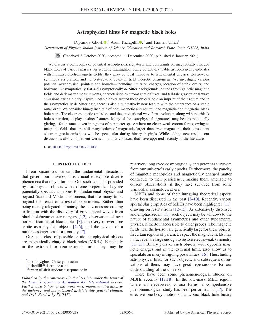 Astrophysical Hints for Magnetic Black Holes