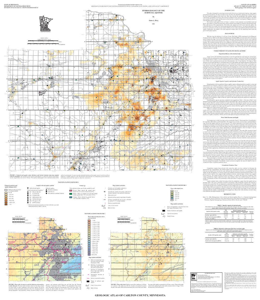 Geologic Atlas of Carlton County, Minnesota §¦35 §¦35 §¦35