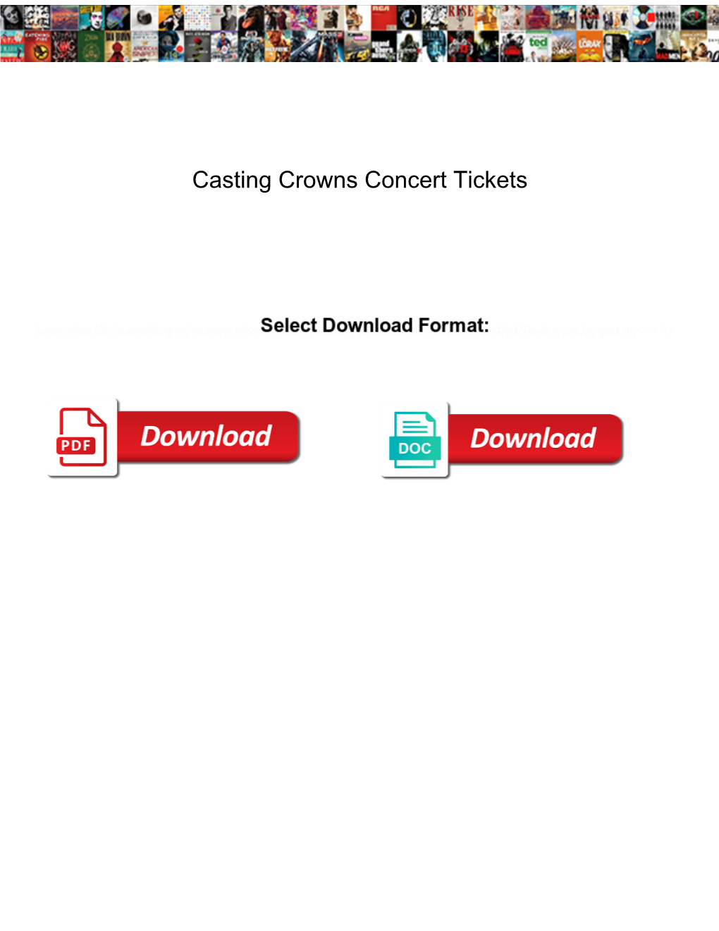 Casting Crowns Concert Tickets