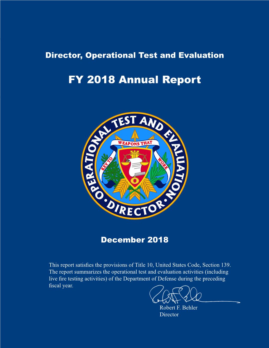 Fy18 Ballistic Missile Defense Systems