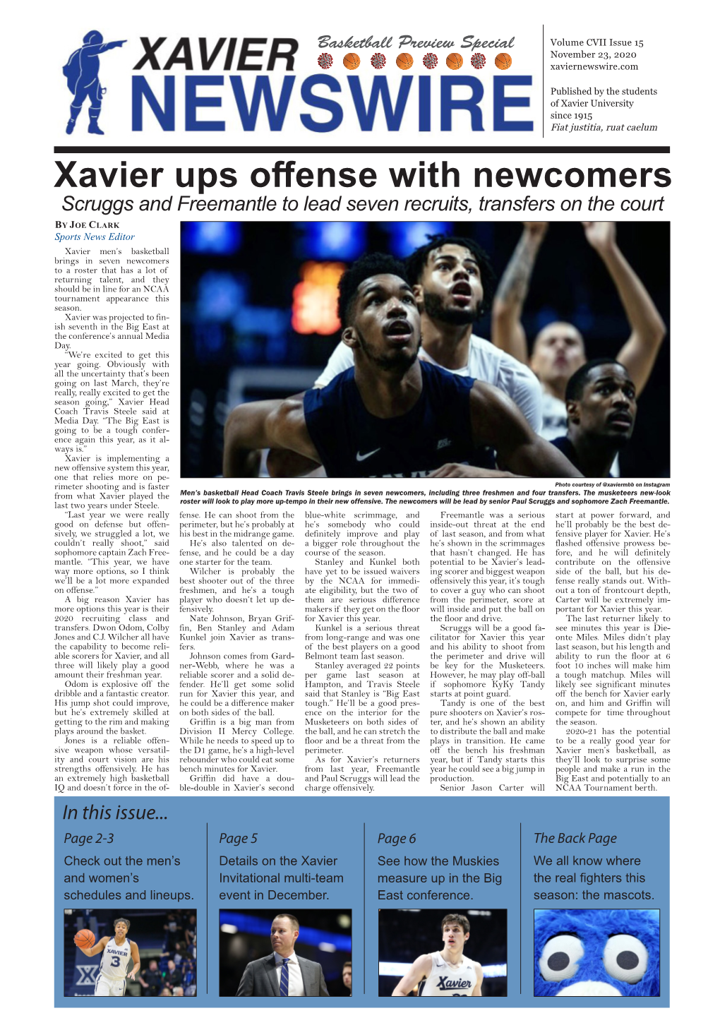 Xavier Ups Oႇense with Newcomers