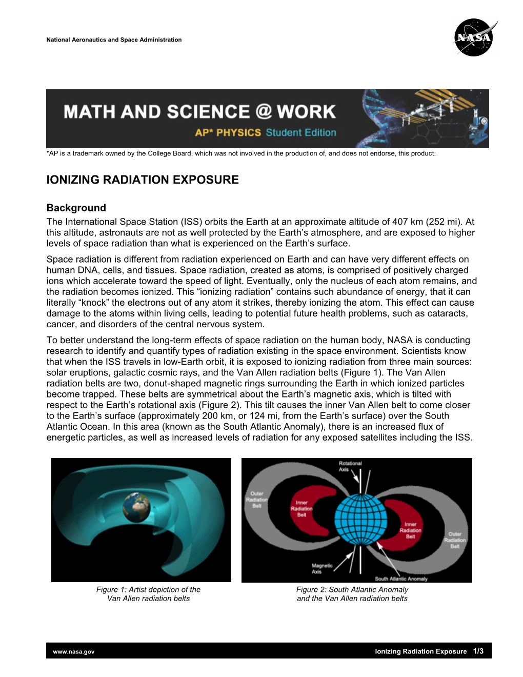 Ionizing Radiation Exposure Student Edition