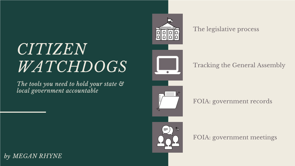 RHYNE TODAY: VIRGINIA's LEGISLATIVE PROCESS Perception V