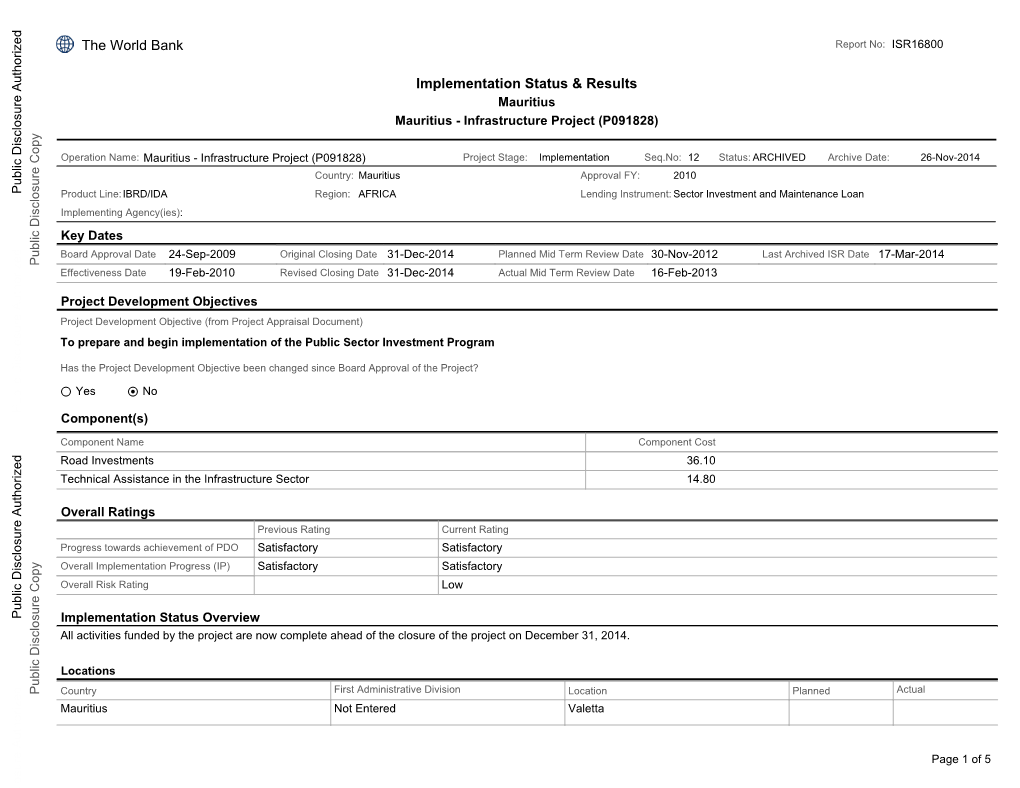 World Bank Document