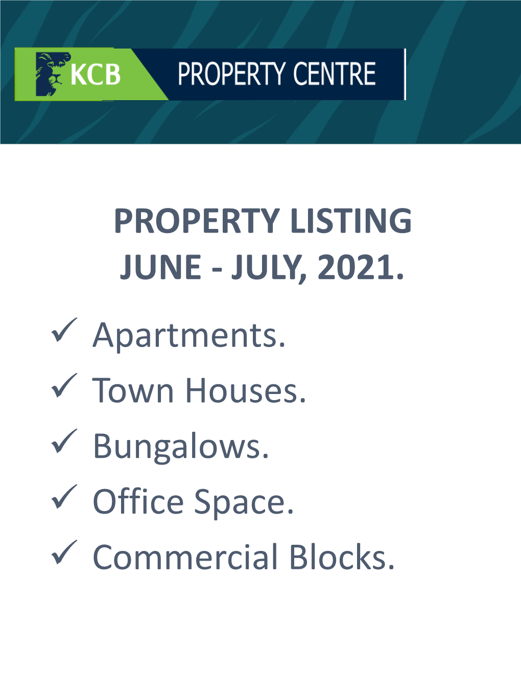 Property Listing June - July, 2021