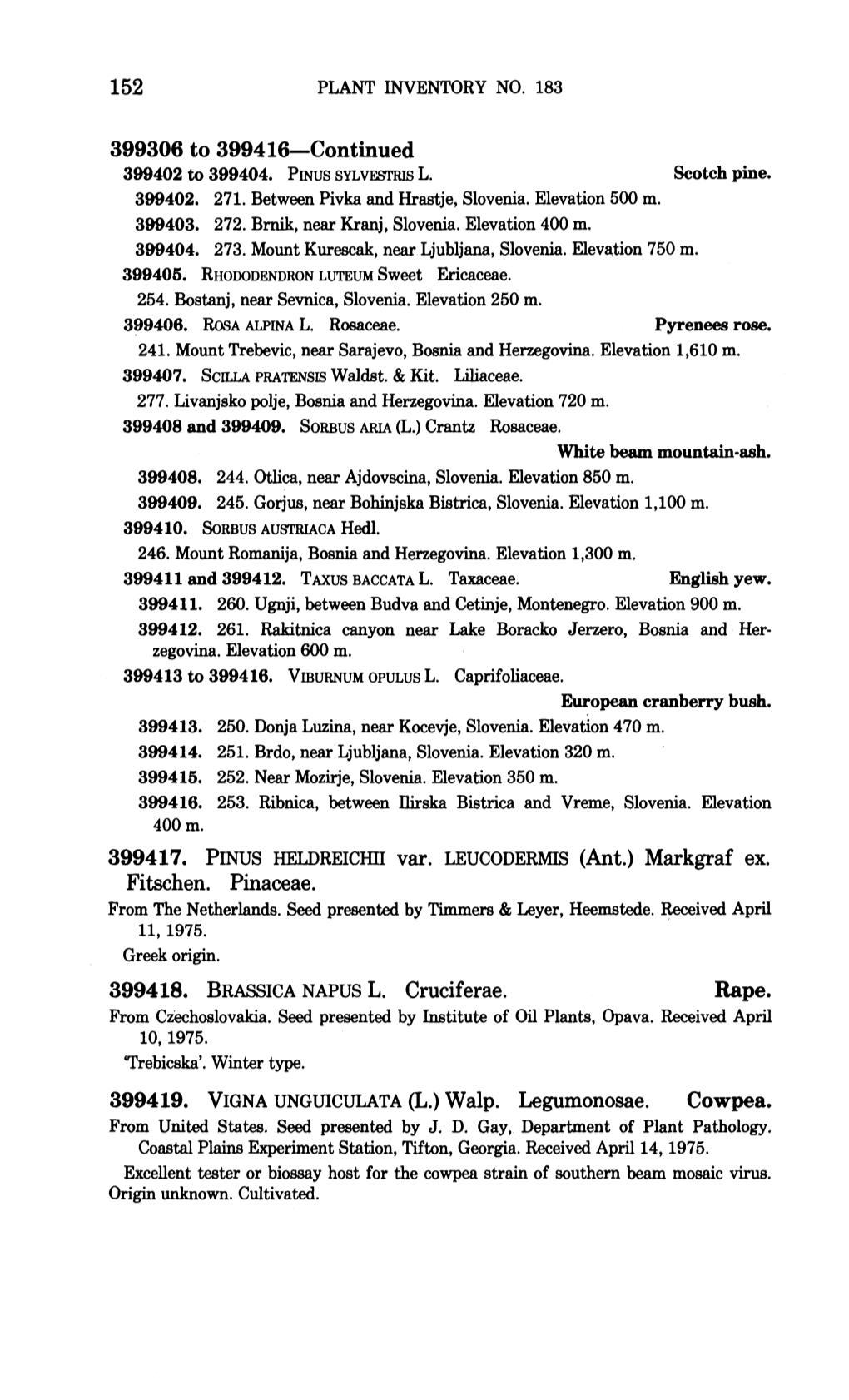 399306 to 399416—Continued Fitschen. Pinaceae