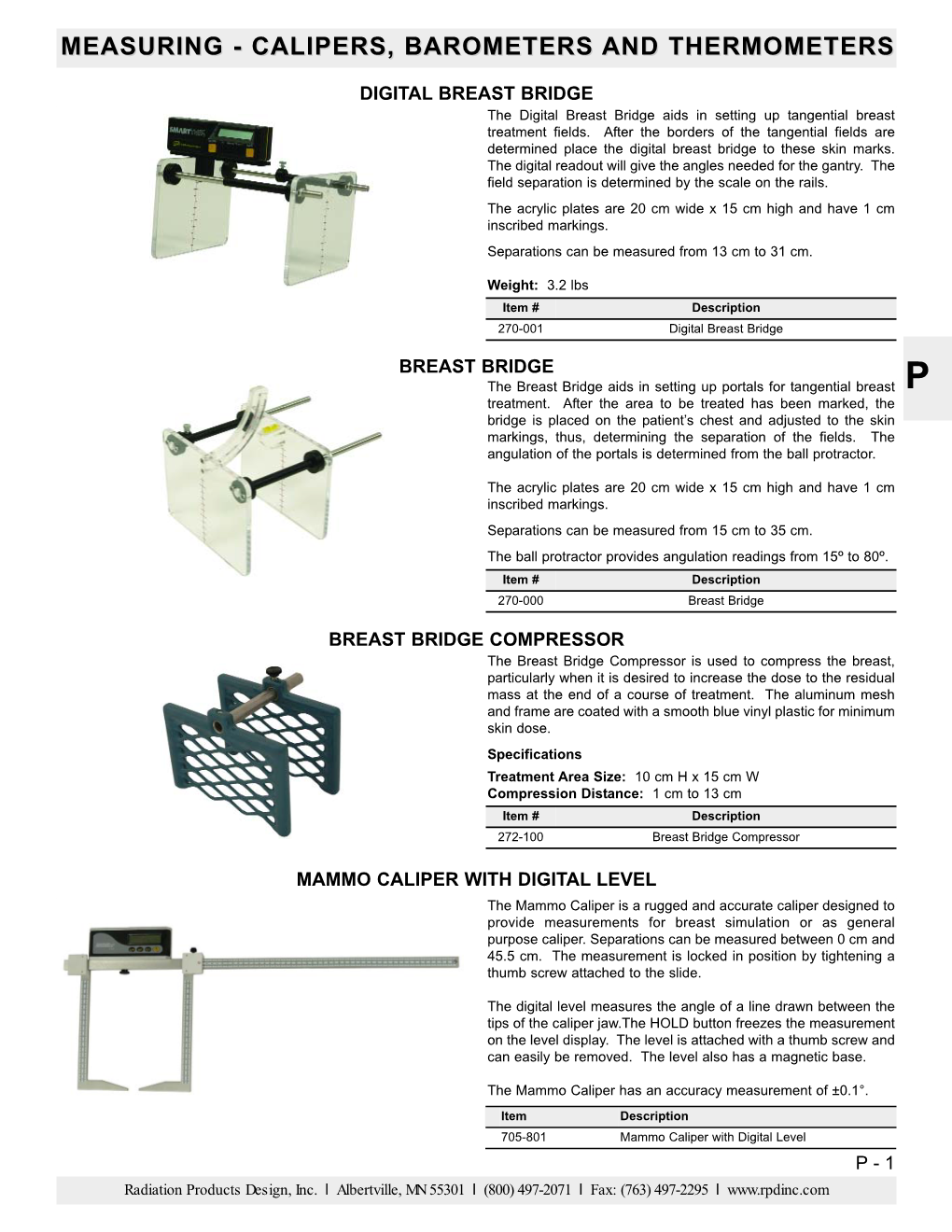 Measuring - Calipers, Barometers and Thermometers