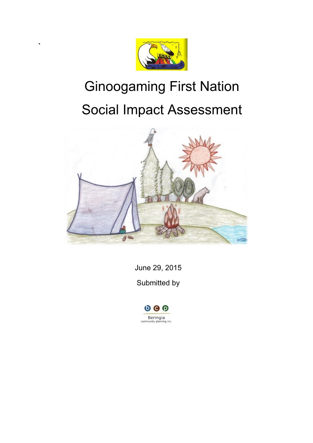 Ginoogaming First Nation Social Impact Assessment
