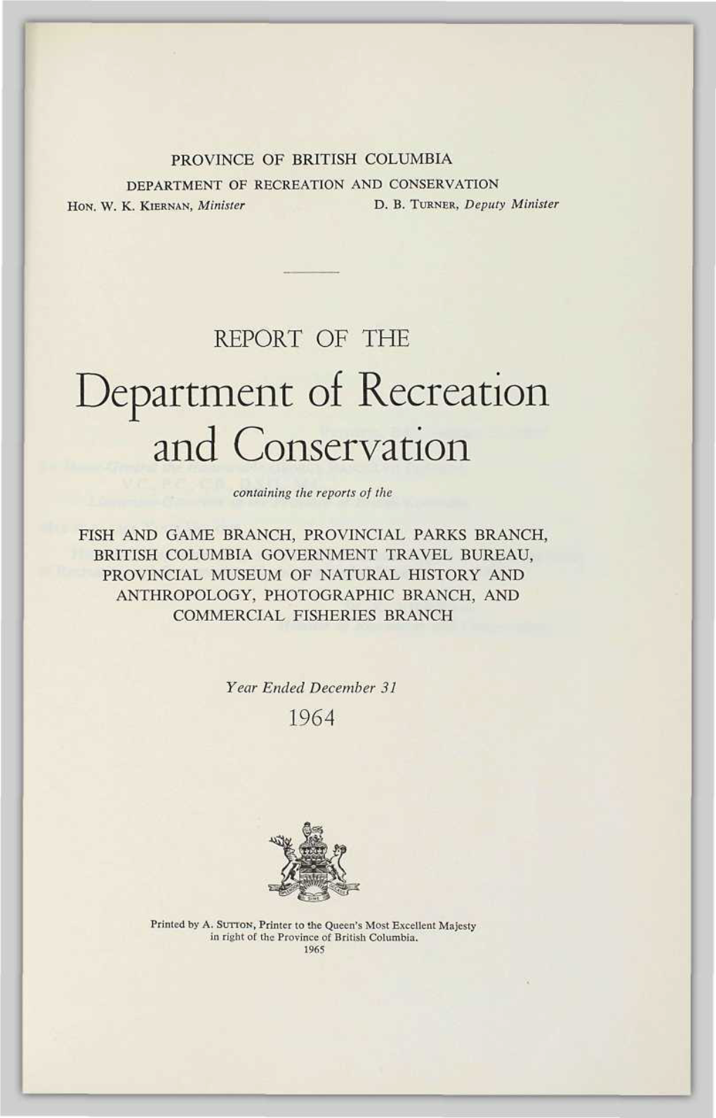 Department of Recreation and Conservation 1 K