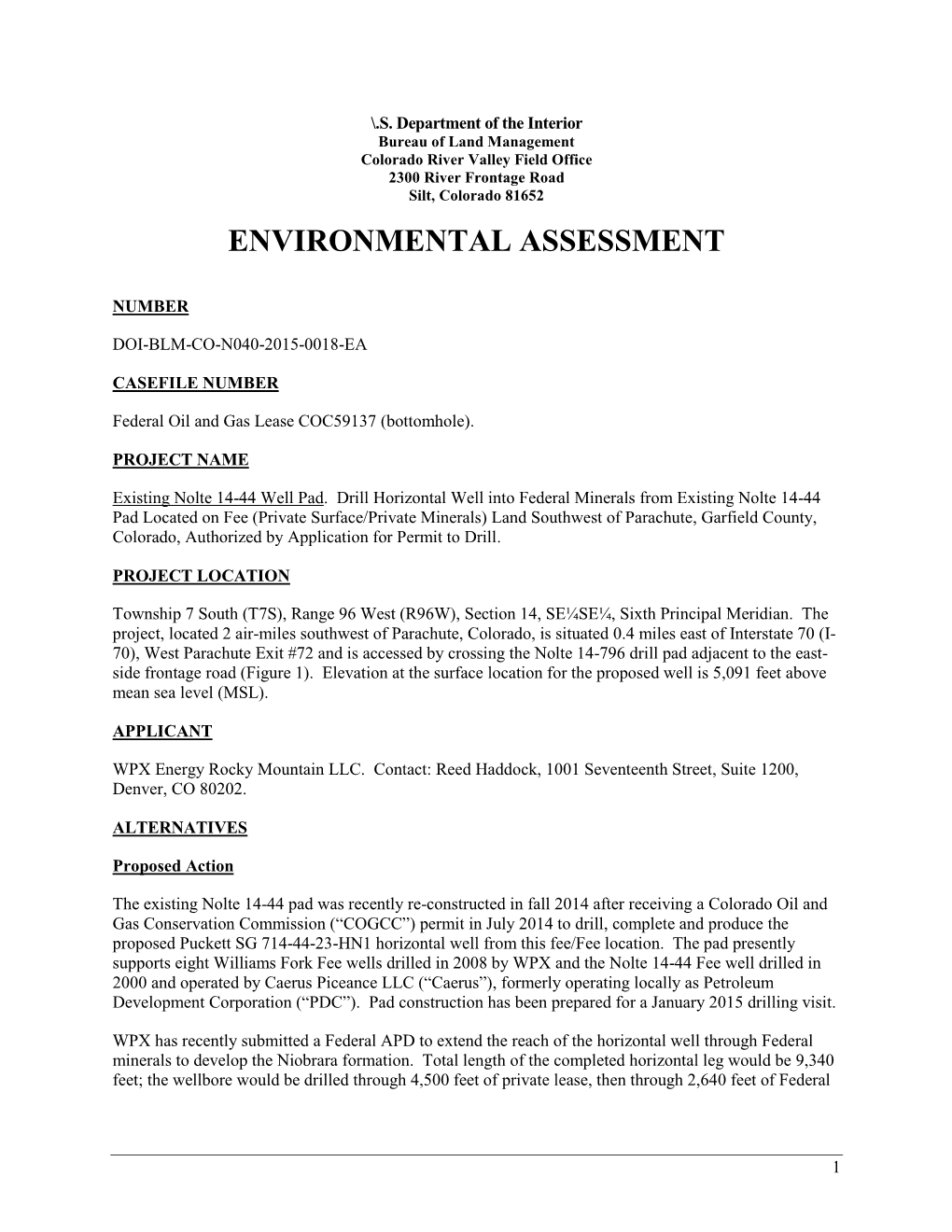 Environmental Assessment