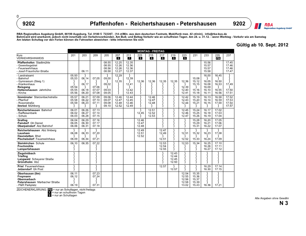 9202 Pfaffenhofen - Reichertshausen - Petershausen 9202