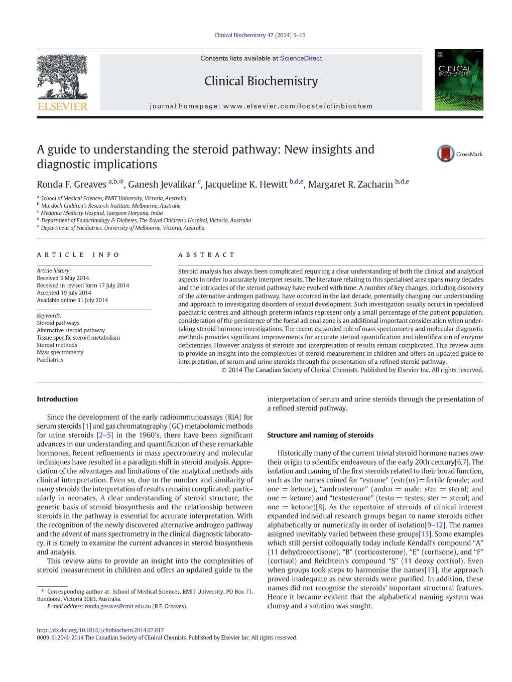 A Guide to Understanding the Steroid Pathway: New Insights and Diagnostic Implications