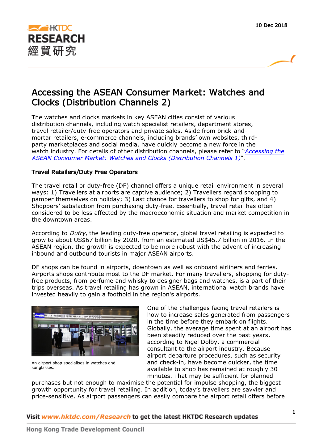 Accessing the ASEAN Consumer Market: Watches and Clocks (Distribution Channels 2) | HKTDC