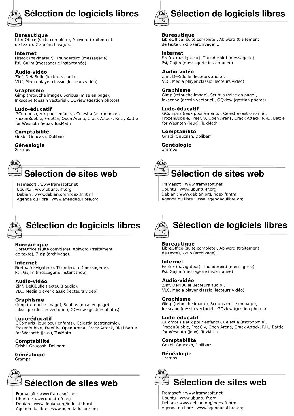 Sélection De Sites Web Sélection De Logiciels Libres Sélection De Sites
