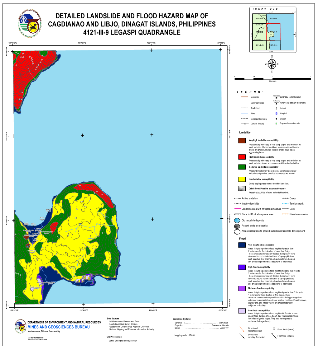 Detailed Landslide and Flood Hazard Map of Cagdianao