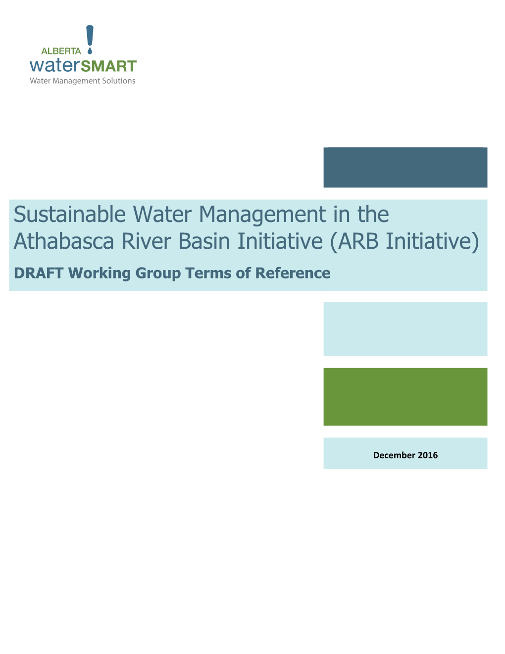 ARB Initiative DRAFT Working Group Terms Of