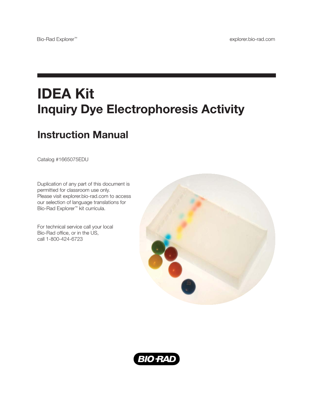 IDEA Kit Inquiry Dye Electrophoresis Activity