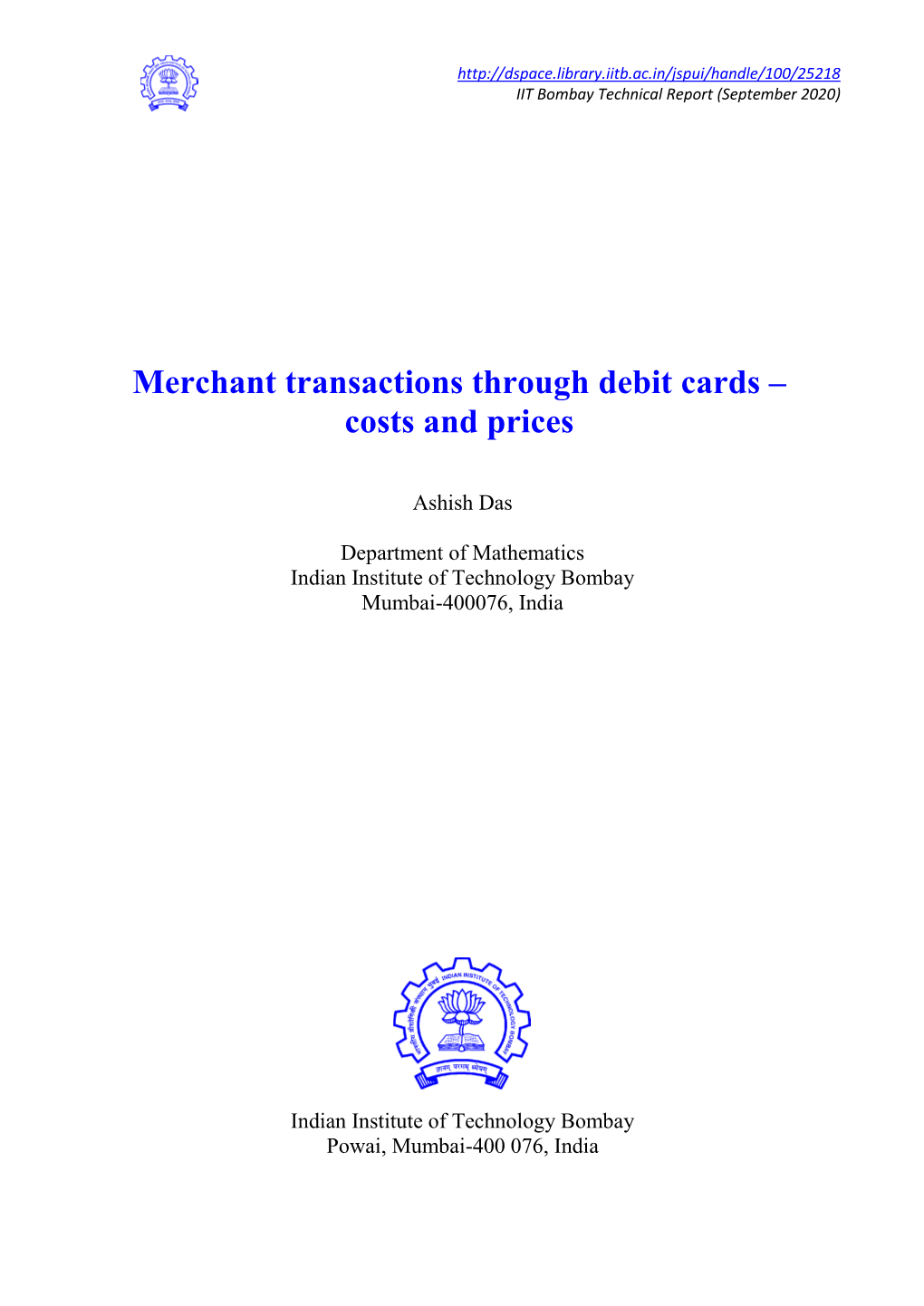 Merchant Transactions Through Debit Cards – Costs and Prices