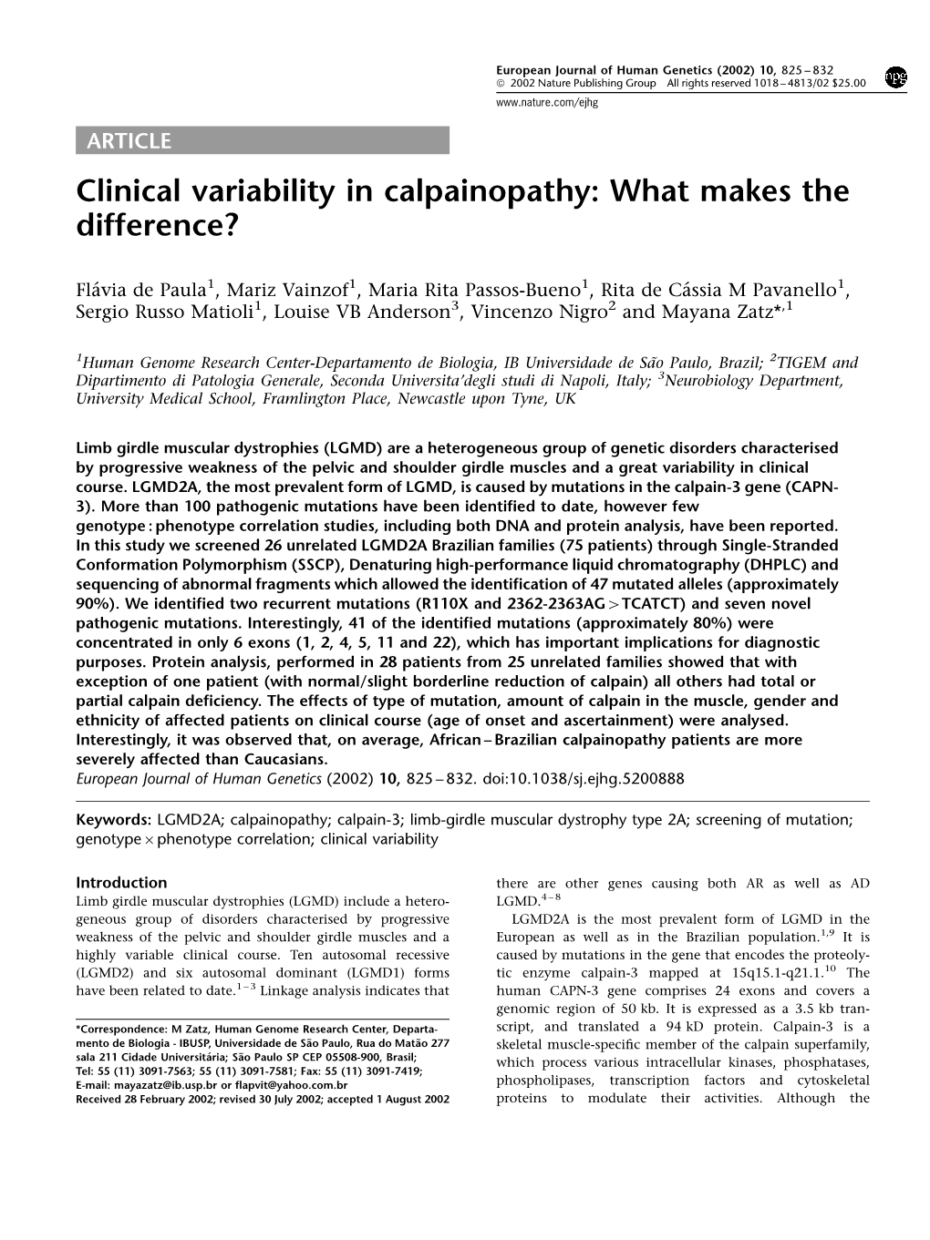 Clinical Variability in Calpainopathy: What Makes the Difference?