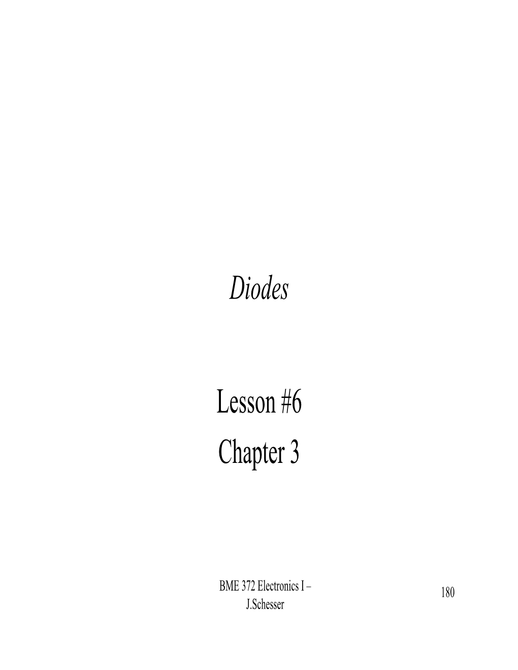 Diodes Lesson #6 Chapter 3