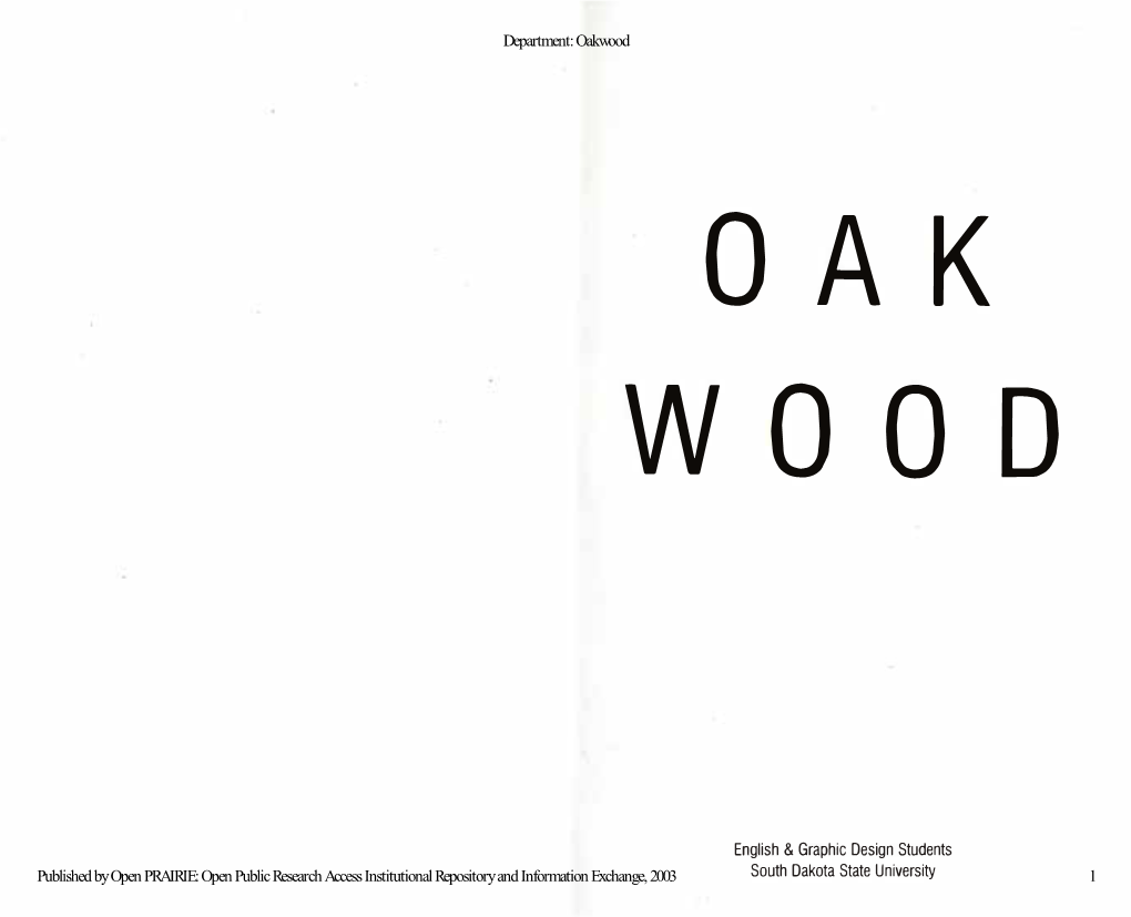 Oakwood Published by Open PRAIRIE