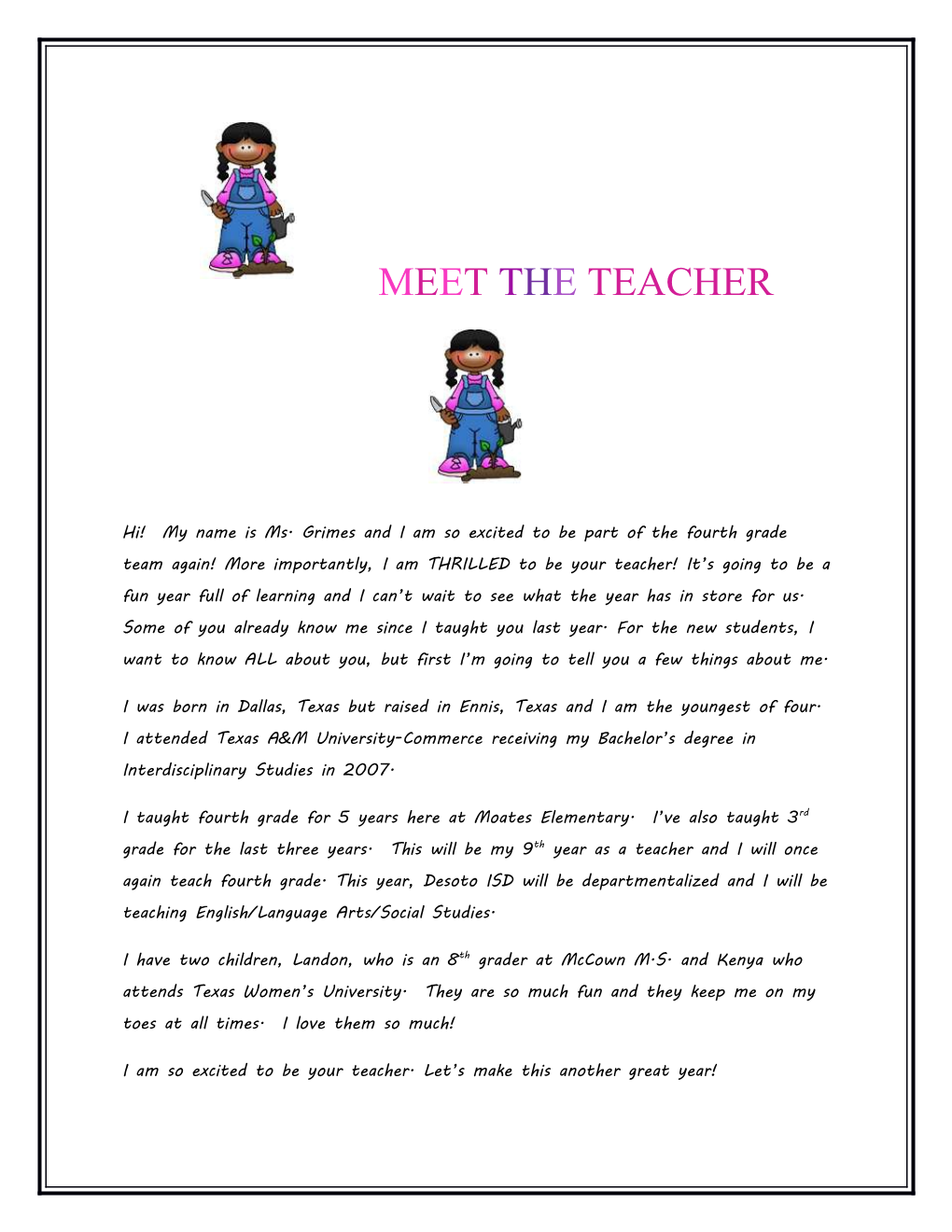 Meet the Teacher